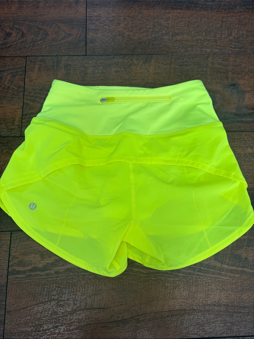 Lululemon Neon Yellow Athletic Shorts - Picture 2 of 6
